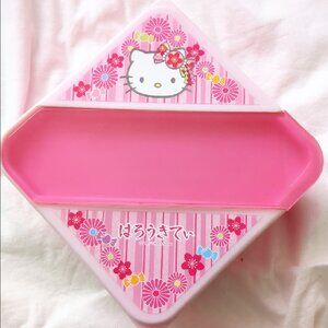 Hello Kitty Bento Box Retro 2015 Pink Kawaii Used No Fork Tupper Storage